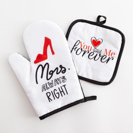 Kitchen set of MRS Right shares, severity 17*17 cm, mitten 26*16 cm, 100% p/e-1