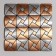 Self-adhesive panel 30*30cm soft geometry bronze-serebro