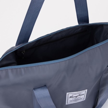 Sports bag with lightning, with an increase, external pocket, blue color-3