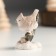 Polystone souvenir "Winter bird on a tree with cones" 3.8x3.2x5.6 cm