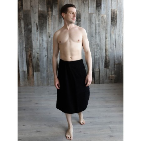 Kilt male, size 65x130 cm, black color