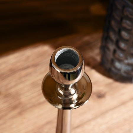 Empire aluminum candlestick per 1 candle 9.5x9.5x35 cm-4