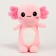 Soft toy "Axolotl", 23 cm, pink color