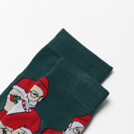 Male socks "Santa Claus with tattoo", jade color, size 27-29-1