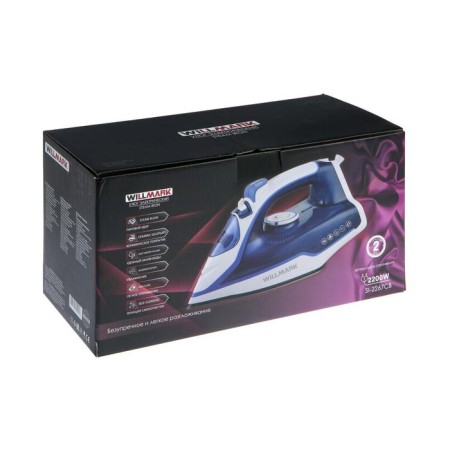 Iron Willmark SI-2267CB, 2200 W, anti-stick soles, 20 g/min, 210 ml, blue-white-7