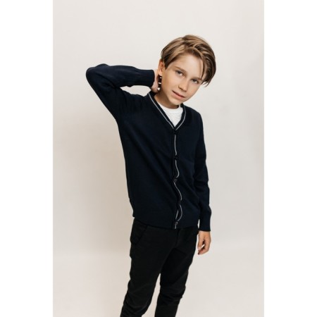Jumper for boys, height 110-116 cm, dark blue color-6
