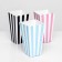 Popcorn packaging, blue stripes, 8.5 x 8.5 x 15.5 cm