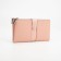 Women's wallet on the button, pink color