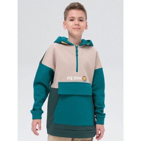 Hudy for the boy Pelican, height 158 ​​cm, green color-11