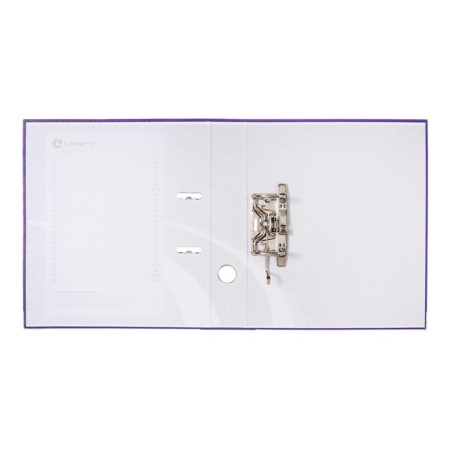 A4, 50 mm registrar, calligrata, PVC, embossing "Len", metal edging, pocket for a spine, assembled, purple, mix-12