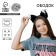 Carnival rim "meow" anime, black color with white