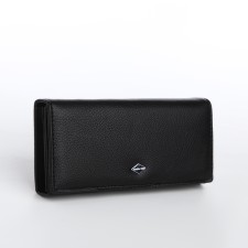 Women's wallet on a magnet, black color