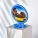 Mirror desktop "circle", D mirror surface 9.5 cm, blue color