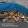 Protective tent, 8 × 6 m, density 60 g/m², rifle steps 1 m, tarpaulin, UV, blue