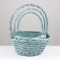 Set of wicker baskets, 3 pcs, 38x17x42 cm, green