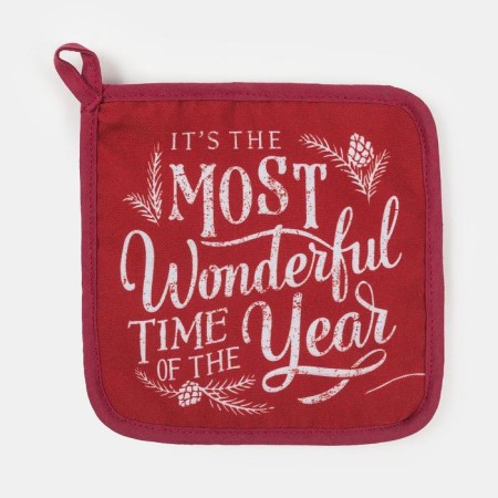 New Year's kitchen set "Happy New Year": a mittens-output 20x28 cm, a grade 17x17 cm-1