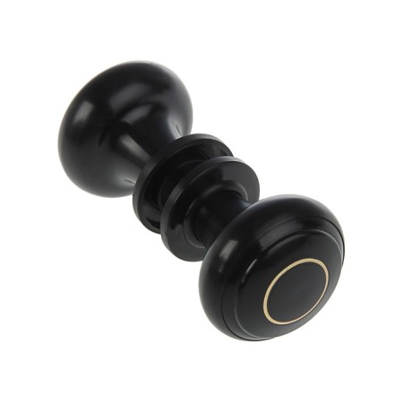Plastic door handle, D = 70, black with a pattern