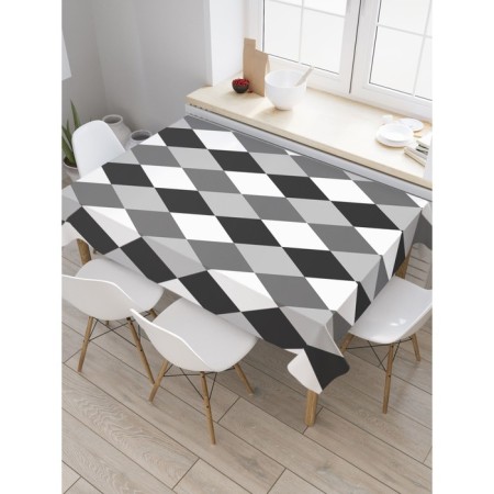 Tables on the table "Imitation of Monochrome Argail", rectangular, Saten, size 120x145 cm