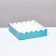 Box for cookies with PVC lid, blue, 12 x 12 x 3 cm