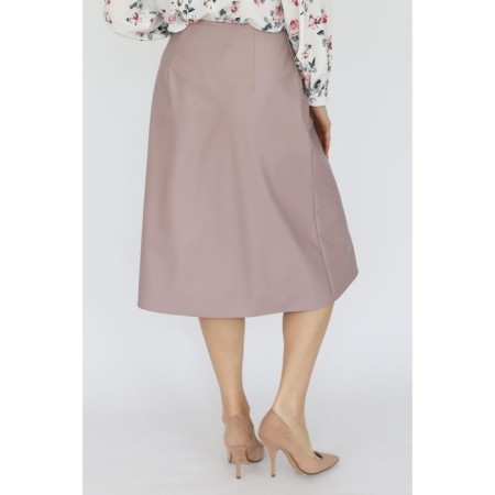 Midi skirt of artificial leather, size 42-2