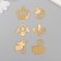 Decor for creativity plastic mirror "Crown and patterns" set 6 pcs