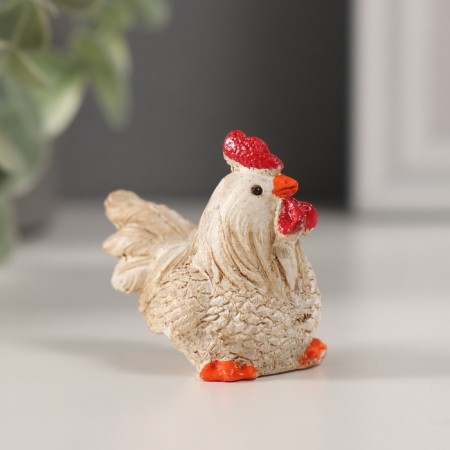 Souvenir Polystone "White Cockerel" mix 5x3x3.3 cm-1