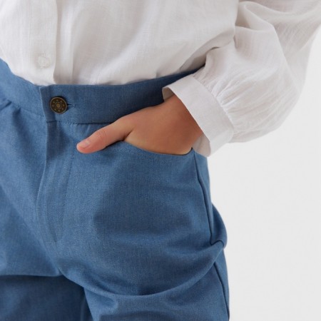 Джинсы для девочки MINAKU: Jeans collection, цвет синий, рост 140 см-4