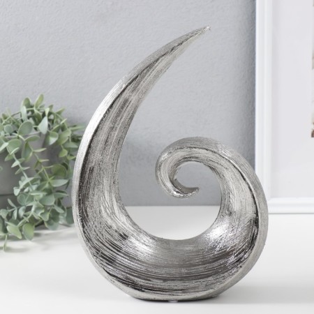 Souvenir Ceramics "Abstraction. Wave" silver 21.5x6.5x29 cm-3