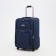 Small 20 suitcase, lightning department, code castle, 3 wheels, 2 outer pockets, blue color