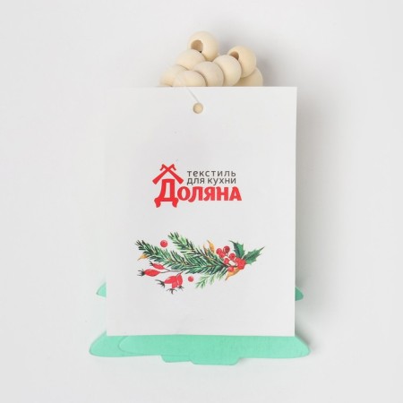 A set of rings for napkins 2 pcs. "Christmas tree", col. Green, 6*7 cm, tree-4