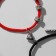 Bracelets "Demetrons" on a magnet, a double bead with a heart, black-red color, 8 cm