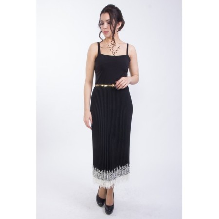 Women's dress, size 42, black color-8