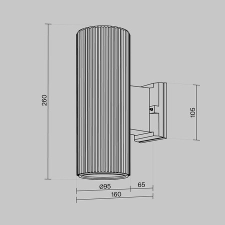 Sconces Outdoor O419WL-02B, 2x60W, 26x16x26 cm, e27, black color-6