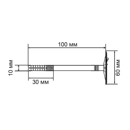 Sibrtekh dowel, for mounting insulation, with plastic nails, 10x100 mm, 450 pcs-5