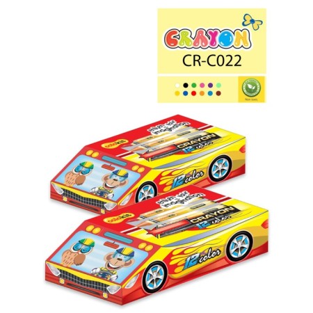 Wax crayons 12 colors Colokit "machine", a advanced box - case-4