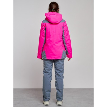 Ski costume female winter, size 50, pink color-3