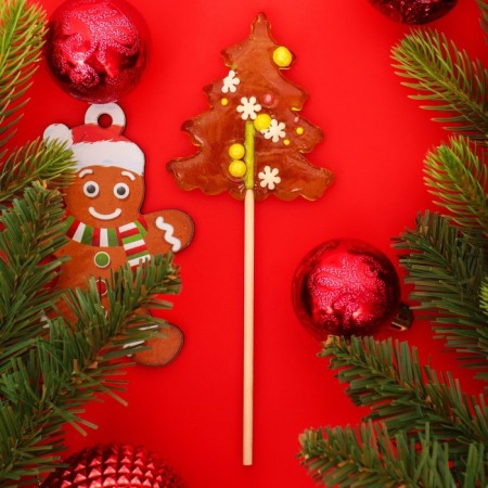 Lollipop "Christmas tree" with snowflakes, 23 g-1