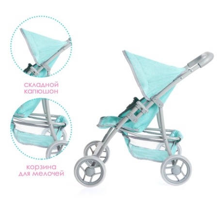 Stroller for dolls summer, metal frame-2