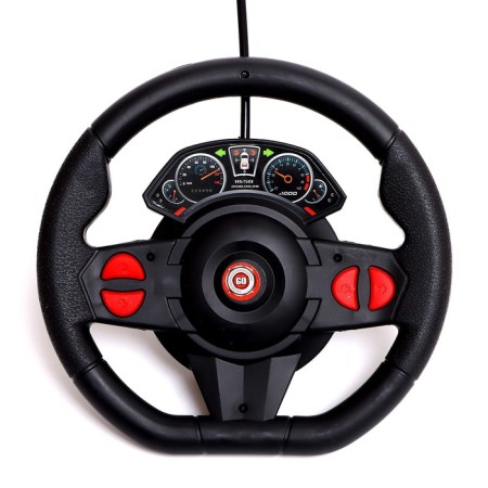 RACE RACE RACE, 1:16, pedal and steering wheel, works from batteries, blue color-6
