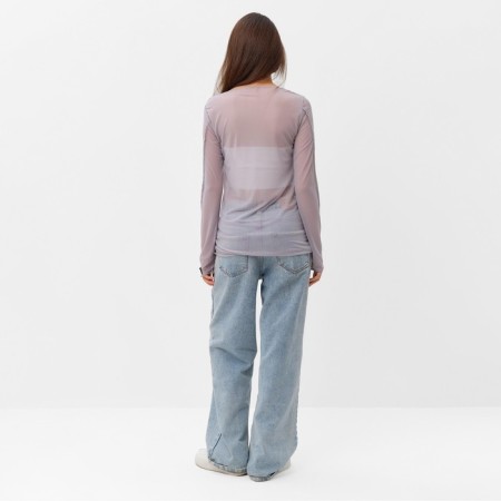 Longsliv Women's mesh mist, size 42, color gray color-5