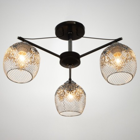 Mirra chandelier 3x60W E27 Black 56x56x30 cm.-1