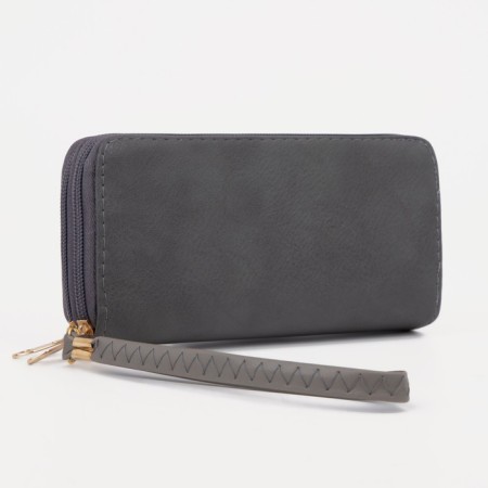 Women's wallet on lightning, gray color