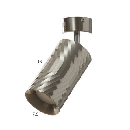 STAS "Aliser" GU10 silver 7.5x7.5x20 cm-3