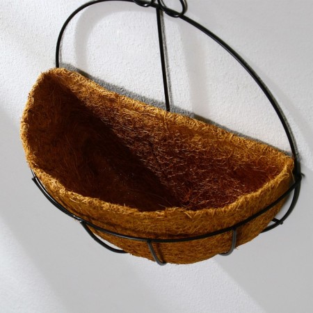 Nasten Kashpo, d = 25 cm, with coconut insert, "hemisphere", Greengo-2