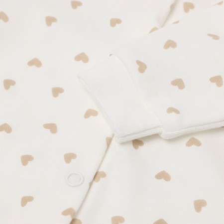 Details for children with open legs, beige color/hearts, height 80 cm-2