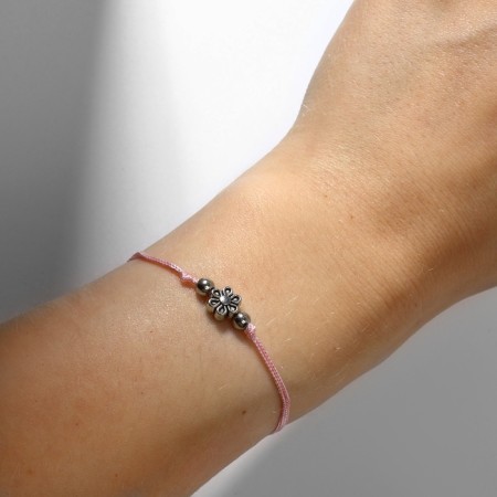 Bracelet Assorted Your Daily Life Flower, light pink color, 7 cm-6