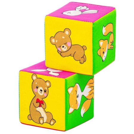 A set of soft cubes "Mom and baby"-3