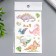 Tattoo on the body Color "kids dinosaurics" with gold mix 12x7.5 cm