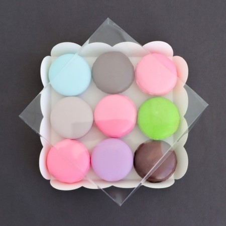 Box for cookies, white, 15 x 15 x 3 cm-1