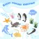 Set of marine animals "Sea World", 7 figures, decor